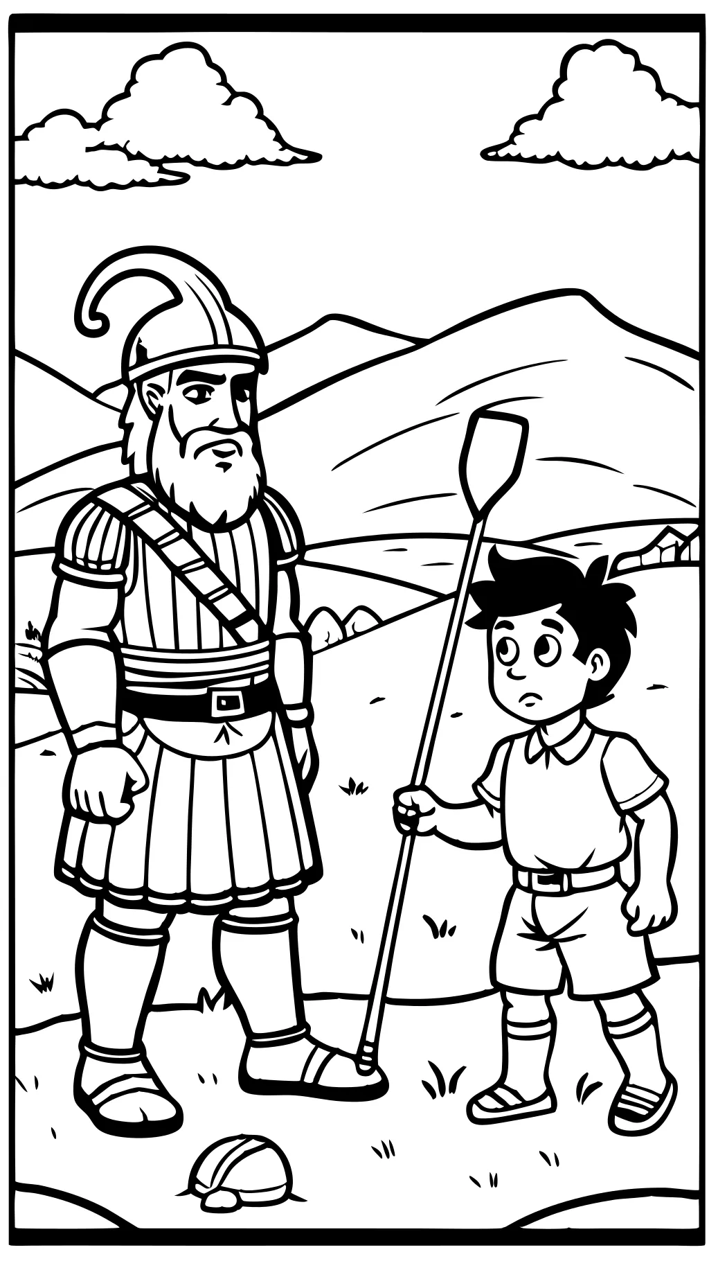 coloriages David et Goliath